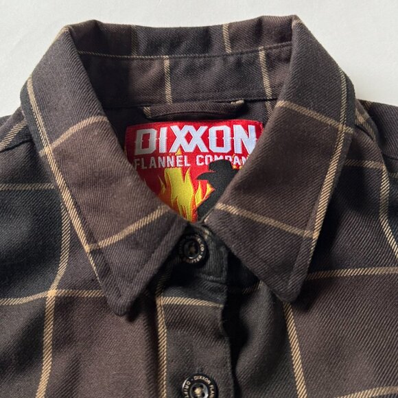 Dixxon Flannel Company Womens S The Drifter Brown Flannel Button Up Shirt - Picture 5 of 6